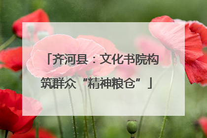 齐河县：文化书院构筑群众“精神粮仓”