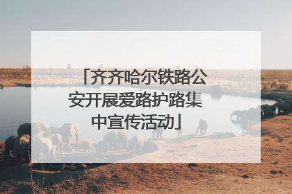 齐齐哈尔铁路公安开展爱路护路集中宣传活动