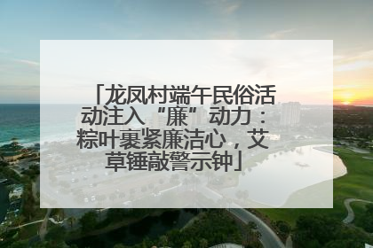 龙凤村端午民俗活动注入“廉”动力：粽叶裹紧廉洁心，艾草锤敲警示钟