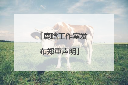 鹿晗工作室发布郑重声明