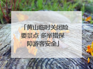 黄山临时关闭险要景点 多举措保障游客安全
