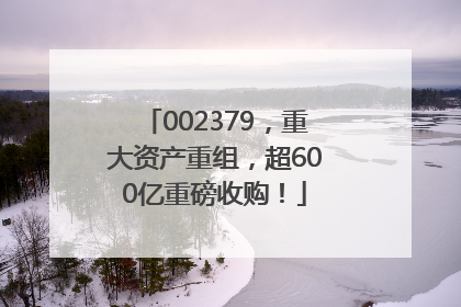 002379，重大资产重组，超600亿重磅收购！