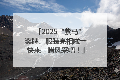 2025“紫马”奖牌、服装亮相啦→快来一睹风采吧！