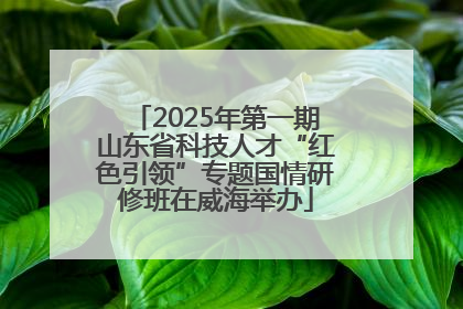 2025年第一期山东省科技人才“红色引领”专题国情研修班在威海举办