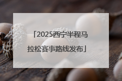 2025西宁半程马拉松赛事路线发布