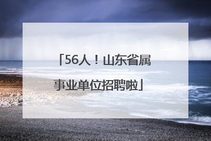 56人！山东省属事业单位招聘啦
